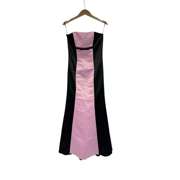 Jessica McClintock For Gunne Sax Vintage Y2K Mean Girls Satin Strapless Gown 7/8 - Picture 1 of 14